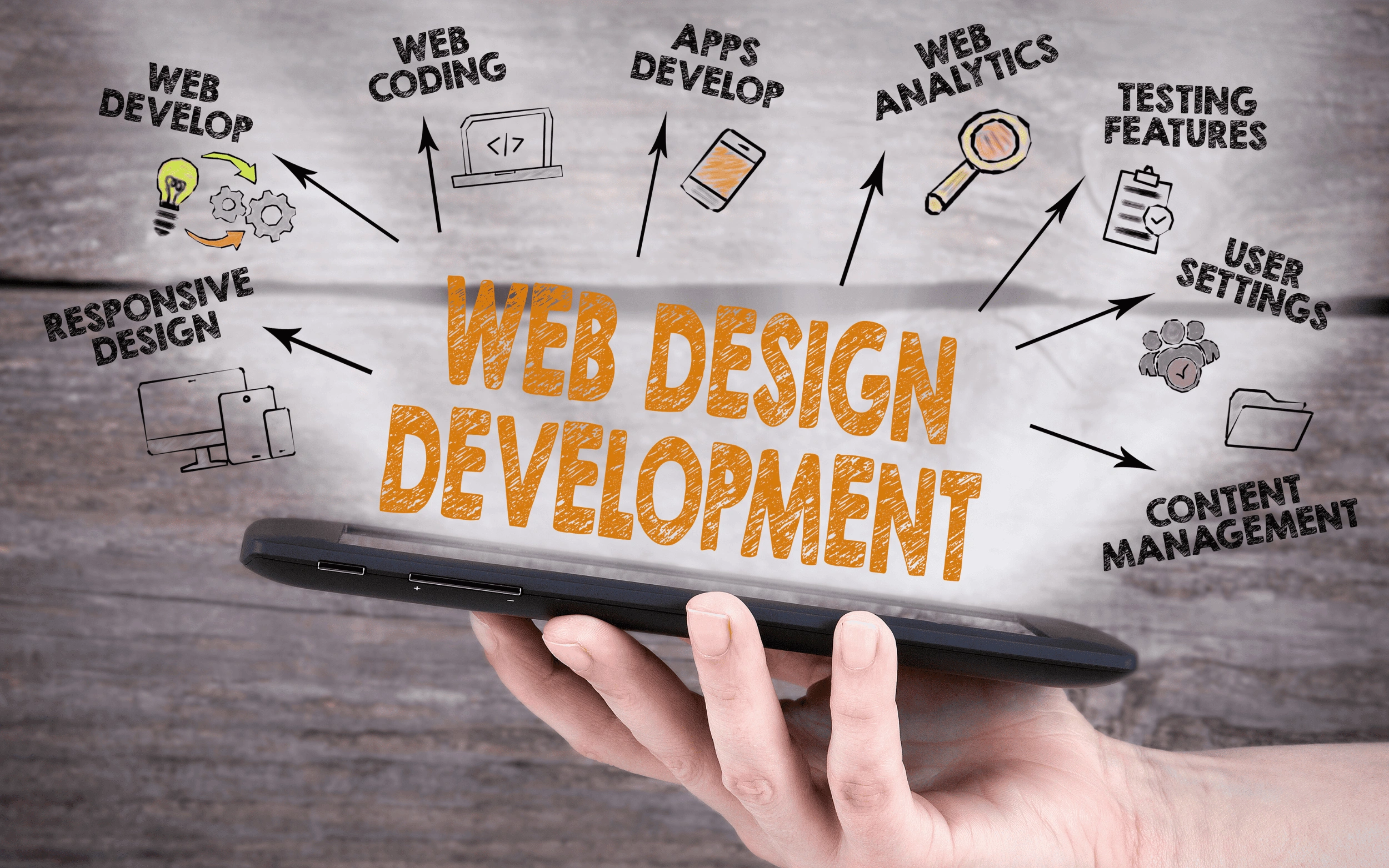 Modern website homepage visual